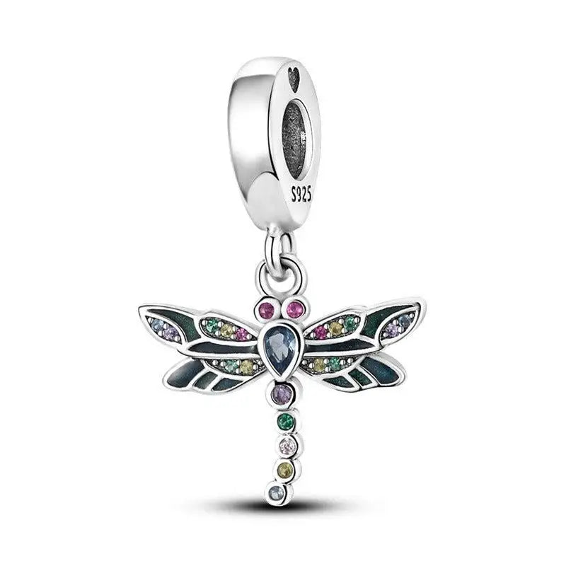 2025 Neu in Original 925 Sterling Silber Bunte Exquisite Schmetterling Serie Charm Fit Armband Halskette DIY Frauen Schmuck Geschenk