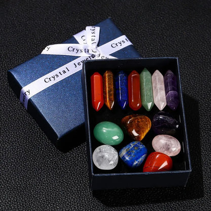 Natürliche Sieben Farben Kristall Stein einzackigen Sechseckigen Säule Erz Probe Ornament Anhänger für Männer Frauen Zimmer Schmuck Geschenk