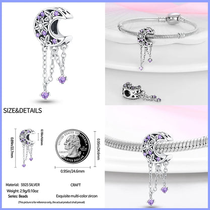 Modische 925er-Sterlingsilber-Charms mit buntem Traumfänger, Perlen für Qikaola 925 Original-Armbänder, exquisiter DIY-Schmuck, Geschenke