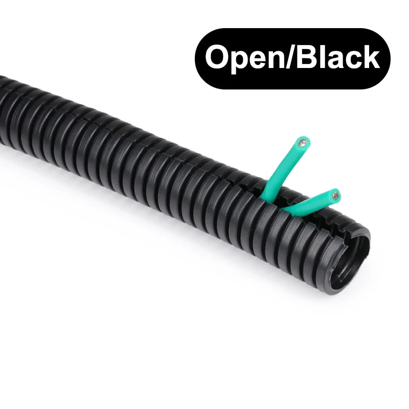 3/8M PP Isoliertes Rohr AD 11,6mm - 34,5mm Wellrohr für Automobil-Kabelbäume, Motorausrüstung und Leitungsschutz