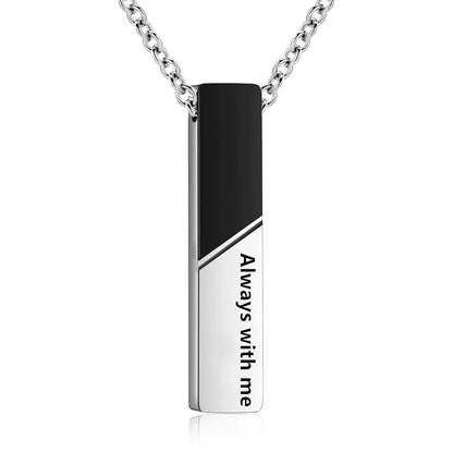 Urn Necklaces for Ashes and Keepsakes, Stainless Steel, Cube Pendant, Urn Necklace for Cremation