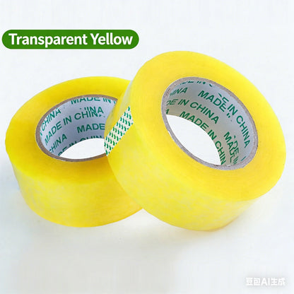 55mm Breites Transparentes Gelbes Verpackungsklebeband, Versand- und Express-Verpackungsband, 75 Meter pro Rolle