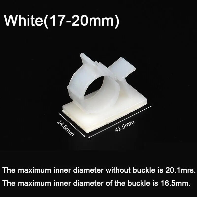 20 Stück Nylon selbstklebende Verkabelung Kabelbinder Befestigung Sitz Desktop Finishing Netzwerkkabel