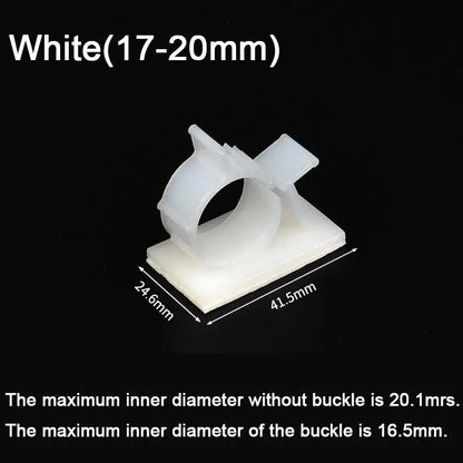 20 Stück Nylon selbstklebende Verkabelung Kabelbinder Befestigung Sitz Desktop Finishing Netzwerkkabel
