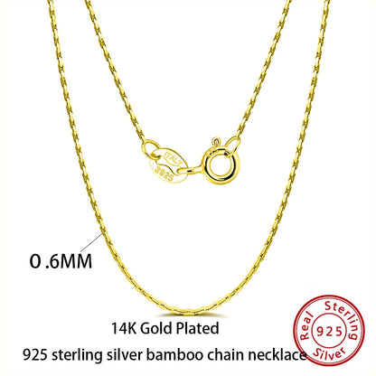 Effie Queen 100% 925 Sterling Silber Basis-Kettenhalsketten Box/Schlangen-/Chopin-/Figaro-Kette mit Perlen 40-60cm Unisex DIY Alltagskleidung