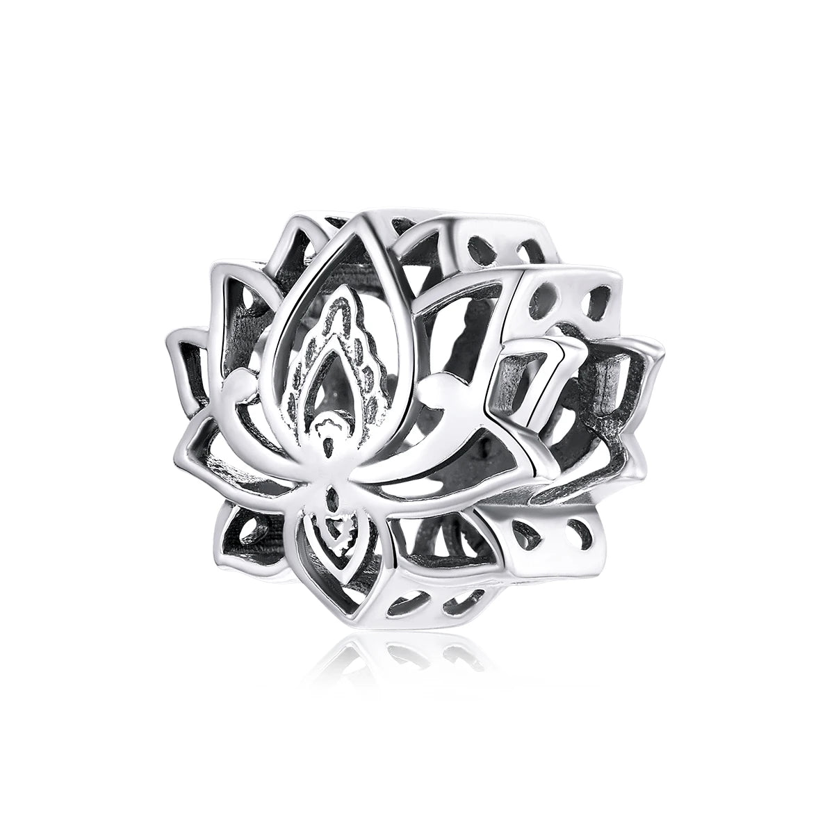 WOSTU Echt 925 Sterling Silber Herz Perlen Blume Retro Muster Charms Anhänger Fit Original DIY Armband Halskette Silber Schmuck