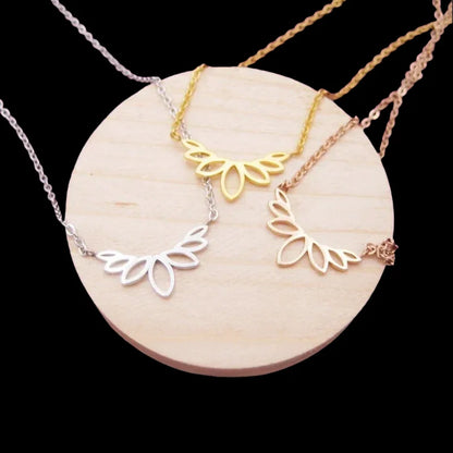 Choker Necklaces Vintage Flower Necklaces Stainless Steel Necklaces Pendant Chain Necklace For Women Jewelry Gifts
