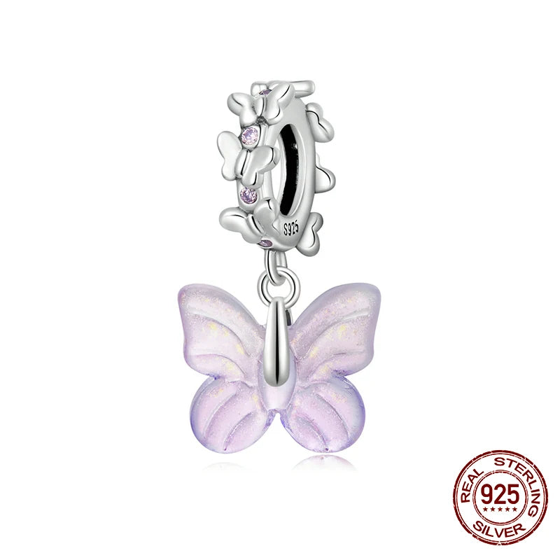 WOSTU Echt 925 Sterling Silber Herz Perlen Blume Retro Muster Charms Anhänger Fit Original DIY Armband Halskette Silber Schmuck