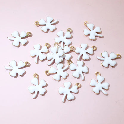 20 Stück 13x10mm Edelstahl Emaille Klee Blume Charms Anhänger Edelstahl DIY Schmuck Herstellung Zubehör Ergebnisse