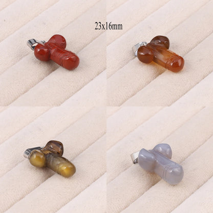 23x16mm Cartoon Schlüssel Opal Rose Quarz Naturstein Anhänger machen DIY Halskette Ohrringe Schmuck Zubehör Geschenk
