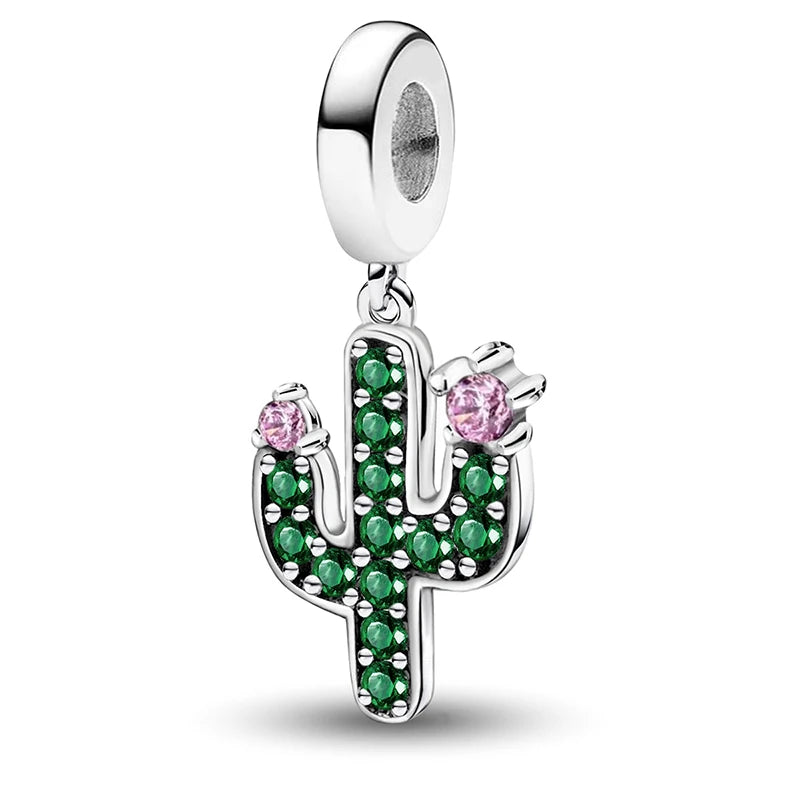 925 Sterling Silber Mode-Sonnenblumen-Charms, Pflanzenanhänger, DIY-Armband- und Halskettenherstellung, hochwertiges Schmuckgeschenk