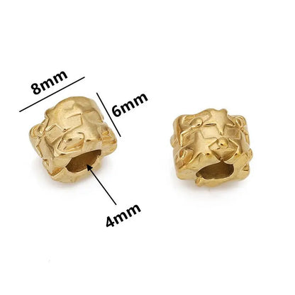 5 teile/los Edelstahl Gold Farbe Lose Rohr Große Loch Spacer Perlen für DIY Armbänder Halskette Schmuck Machen Liefert Finden