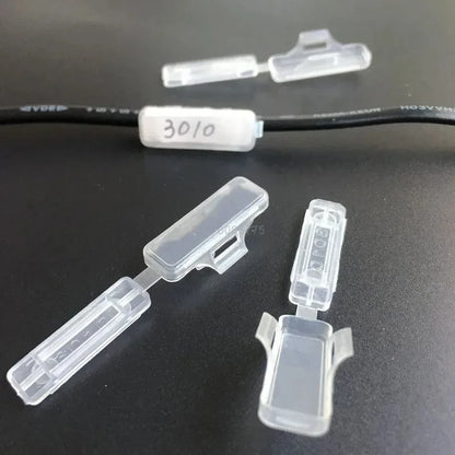 100PCS Kunststoff Wasserdichte Kabel Zeichen Karten Label Display Identifikation Box Kabelbinder Marker Tag Täglichen Werkzeug 3010 3020 4010 4020