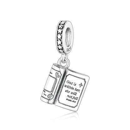 Funkelnde Edelsteinperlen aus 925er-Sterlingsilber mit eingelegten Edelsteinen und baumelnder Charm mit unendlichem Knoten, passend für Schlangenarmband, Boutique-Halskette, schönes Geschenk