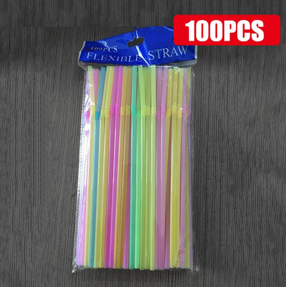 50-3000PCS Mehrfarbige Trinkhalme rietjes Milch Tee Bar Party Hochzeit Küche Home Zubehör Getränke Schwarz Stroh Großhandel