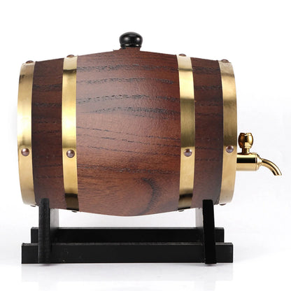 3L Retro-Stil Eichenholz Rotwein Brandy Whisky Fass Fass Eimer Behälter mit Wasserhahn