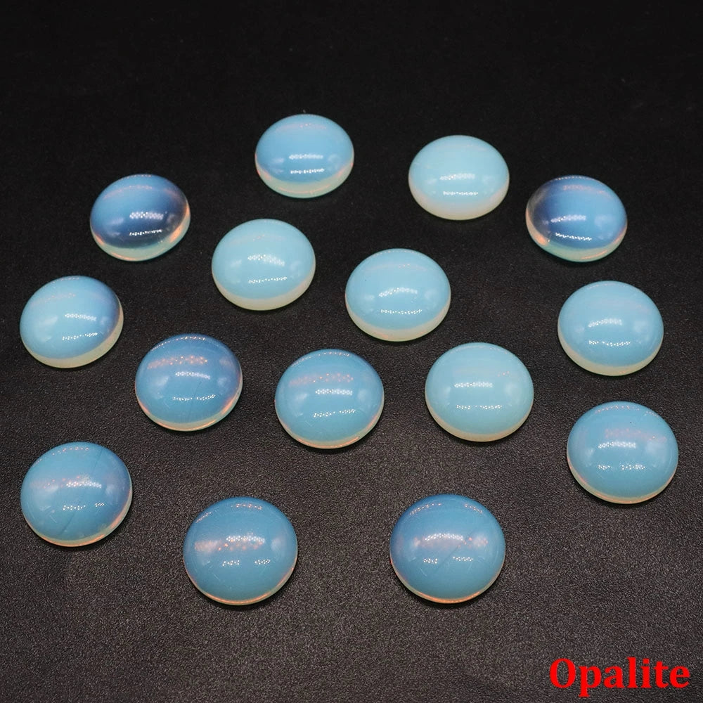5 teile/los Natürliche Stein Cabochon Spacer 6 8 10 12 14 16 18 20 25mm Runde Cabochons Cameo für DIY Schmuck Zubehör