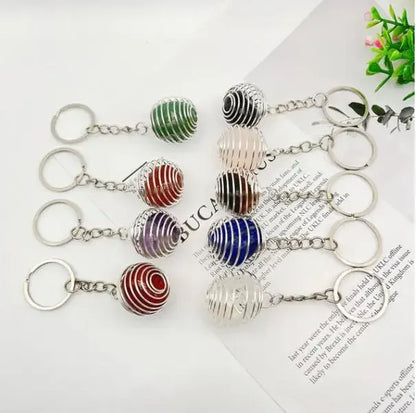 20 stücke Natürliche Raue Rohstein Kristall Quarz Schlüsselbund Frauen Männer Handtasche Hangle Auto Schlüssel Halter Raw Mineral Stein Schlüsselring schmuck