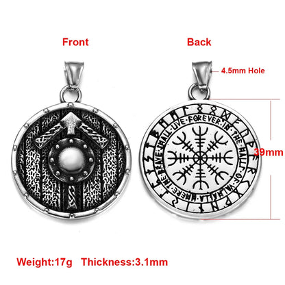 Edelstahl Viking Nordischer Anhänger für Halskette DIY Zubehör Schmuckherstellung Erkenntnisse Männer Charm Supplies Punk Axt