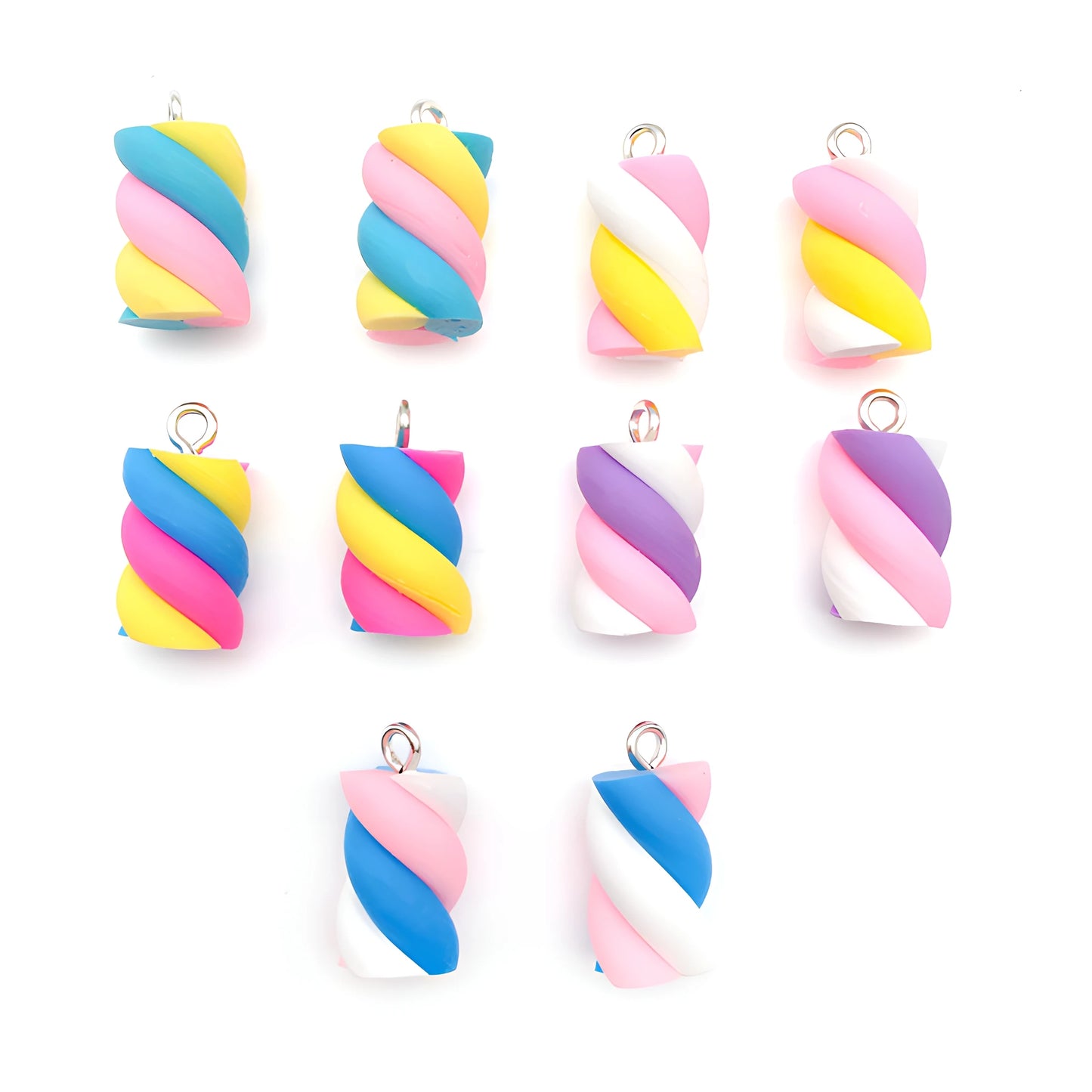 5/10 stücke Bunte Simulation Marshmallow Charms Harz Candy Anhänger für DIY Armbänder Halsketten Ohrringe Schmuck Machen Accessori