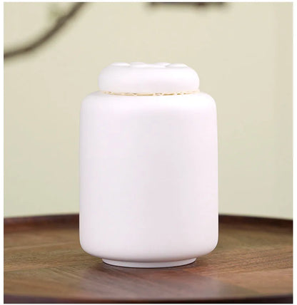 Ceramic Pet Urn with Paw Print - Sealed Memorial Keepsake for Dog and Cat Ashes, Moisture-Resistant Urn Container with Eternal Tribute Design