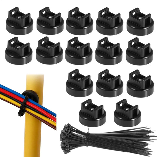 15-teiliges magnetisches Kabelbinder-Montageset, Ladekabel-Organizer, multifunktionaler Kabelhalter mit Bändern für die Organisation der Wandarbeit