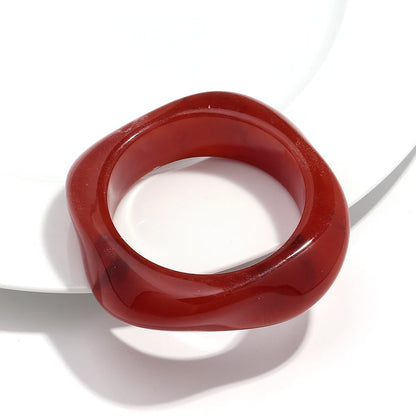 Vintage Acryl große bunte geometrische unregelmäßige Armreifen für Frauen trendige Harz breite Manschette Armreifen Armbänder 2025, Modeschmuck