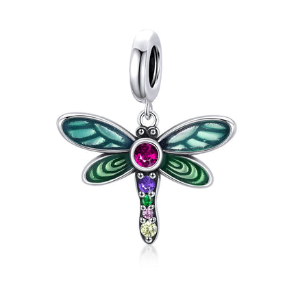 WOSTU Mode Frühjahr Serie Charms Perlen Echt 925 Sterling Silber Blume Vogel Pendent Fit Original-DIY Armband Halskette Schmuck