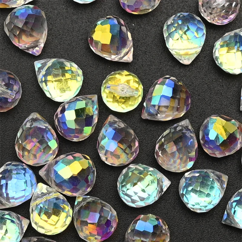 Österreich AB Farbe Kristall Erdbeere Perlen 10*8mm Glänzende Facettierte Glas Perlen für Schmuck Machen DIY Hochzeit Kleid zubehör