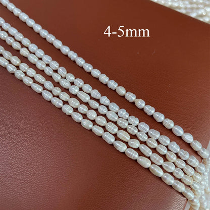 Natürliche Süßwasser Perle Perlen Hohe Qualität Reis Form Punch Lose Perlen Für Die Herstellung Von Schmuck DIY Armband Halskette Zubehör
