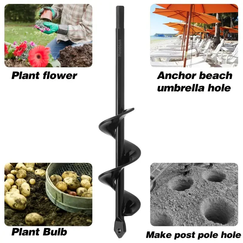 Garten Schnecke Spirale Bohrer Gartenarbeit Blume Pflanzer Erde Bohrer Pflanzung Loch Digger Werkzeug Lose Boden Bohrer Zubehör