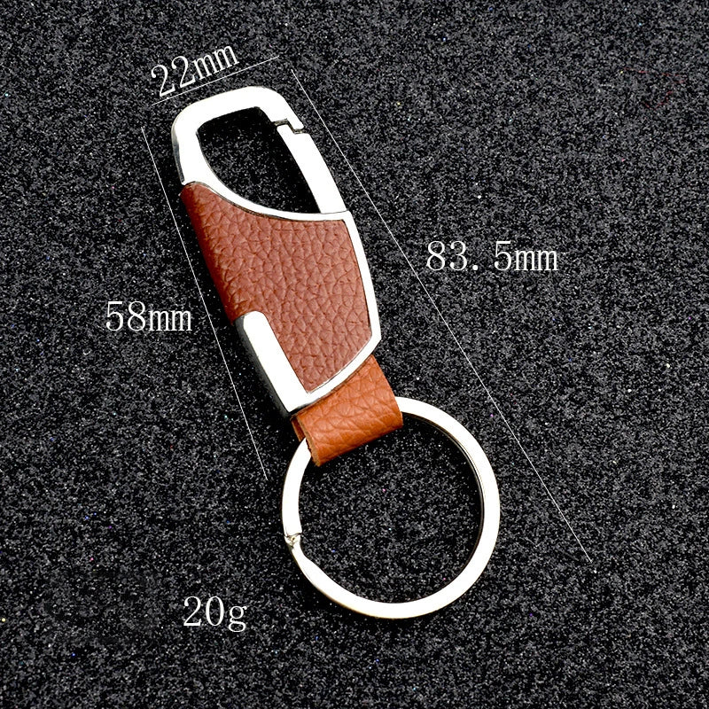 1 Stück Einfacher, Moderner und Kreativer Zinklegierung-Leder-Schlüsselanhänger, Unisex Metall-Taillen-Schlüsselanhänger, Geschenk-Schlüsselring, Auto-Schlüsselanhänger
