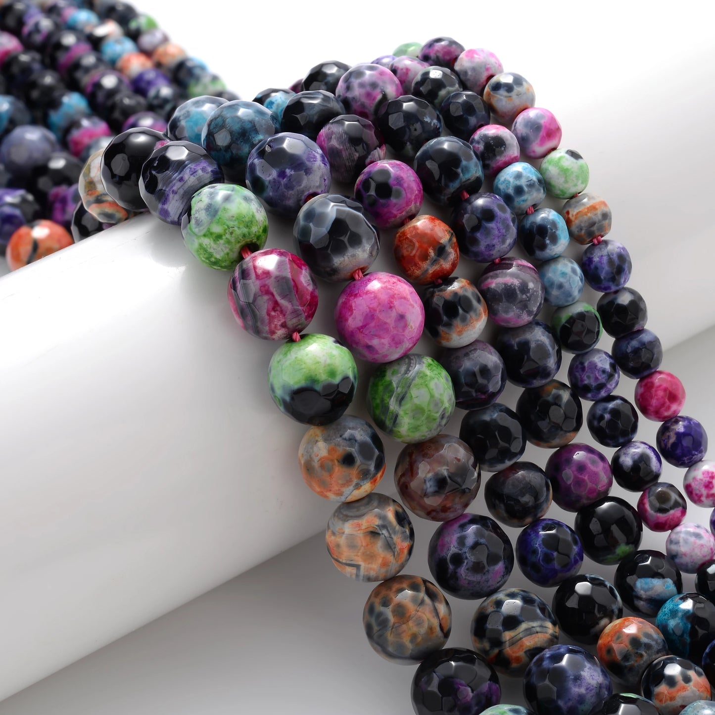 Natürliche rote Koralle Amazonit Türkise Achate Stein Runde lose Perlen für Schmuckherstellung DIY Armband Halskette handgemachte Handwerk