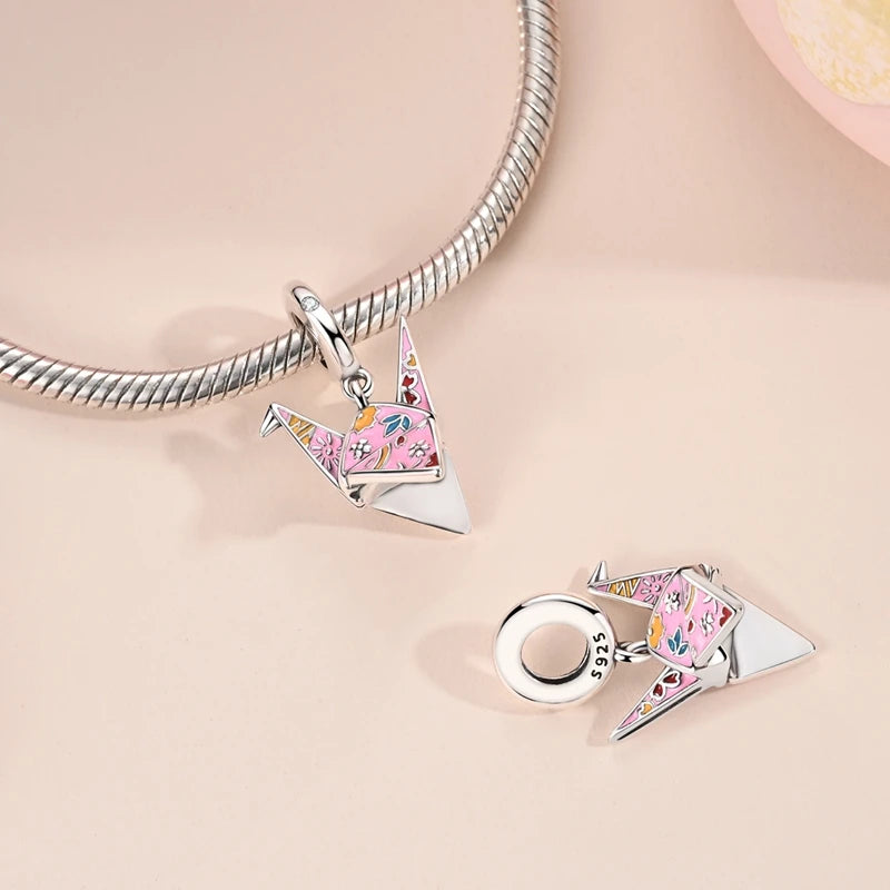 Original 925 Sterling Silber Charms Bead Japan Culture Series Sakura Anhänger passend für Original-Armband für Frauen DIY Schmuck Geschenk