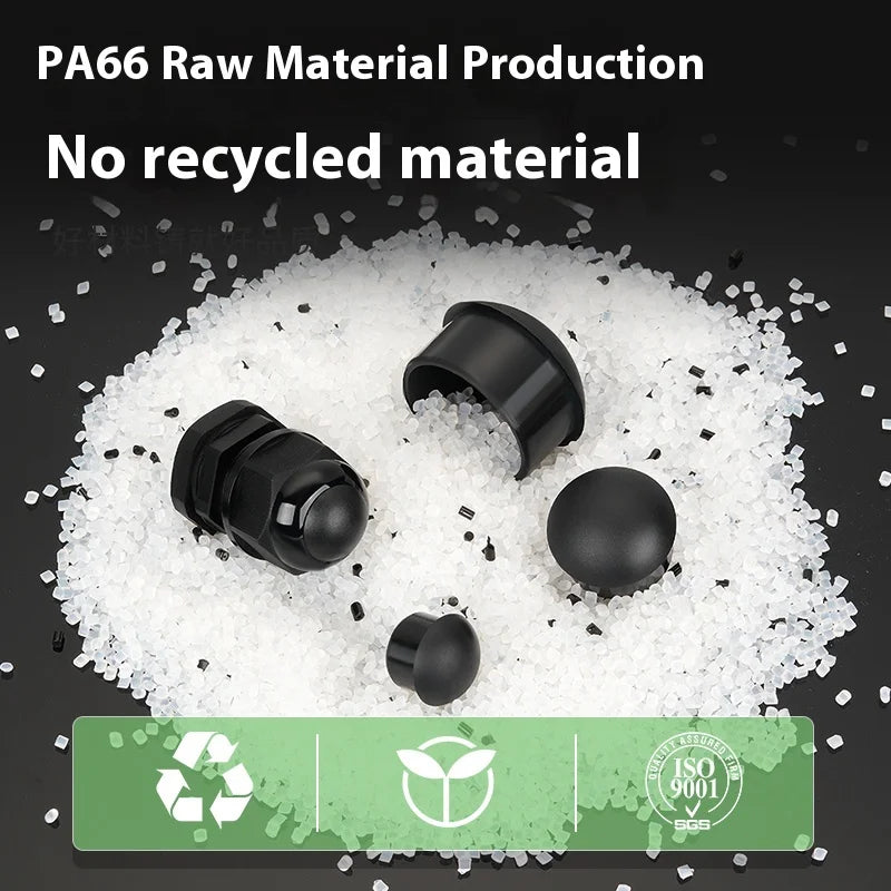 Halbkugelförmiger Plug aus PA66-Nylon, hochwertiger, gewindelfreier Plug, Pilzkopf, staubdicht, wasserdicht