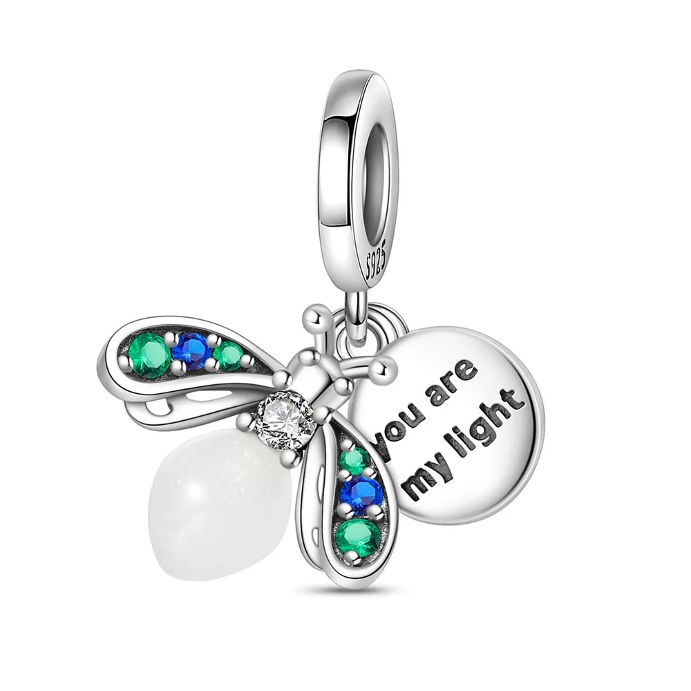 Heißer Verkauf 925er Sterlingsilber Blauwal & Marienkäfer & Engel baumelnder Charm für Armband Boutique Halskette MiNi-Serie Anhänger Geschenk