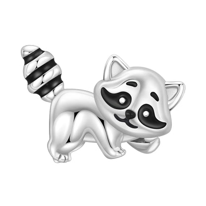Exquisiter 925 Sterling Silber Panda Chamäleon Waschbär, Koi Welpen Tier-Anhänger Passend für DIY Armband Halskette Premium Party Geschenke