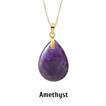 Naturstein Kristall Anhänger Teardrop Mode Halskette für DIY Halskette Ohrringe machen Schmuck Weihnachten Freundschaft Geschenk