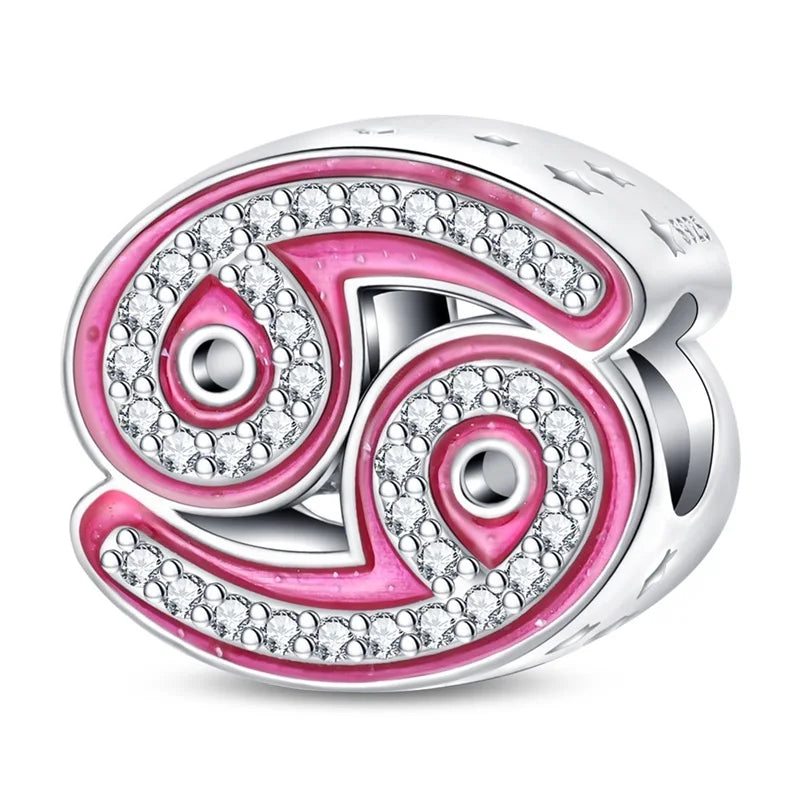 Heißer Verkauf 925er Sterlingsilber, Geburtsstein Juni, Herzperlen und Sonne und Mond, Medaillenanhänger, passend für Armband-Halskette, exquisite Geschenke