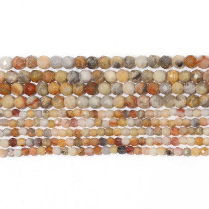 2 3 4mm natürliche facettierte Citrin Opal Jade Onyx Edelstein Perlen runde Mineral perlen für Schmuck herstellung DIY Armband Zubehör