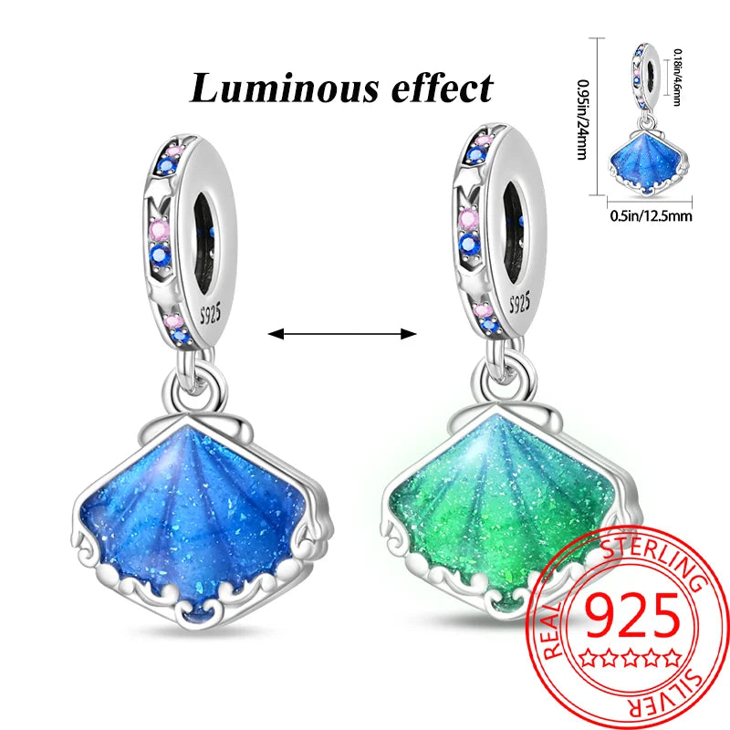 Sommer-Charm-Anhänger aus 925er-Sterlingsilber, Sea World Kingdom, Perlen für Charms, Original-Armband für Damen, Schmuckherstellung