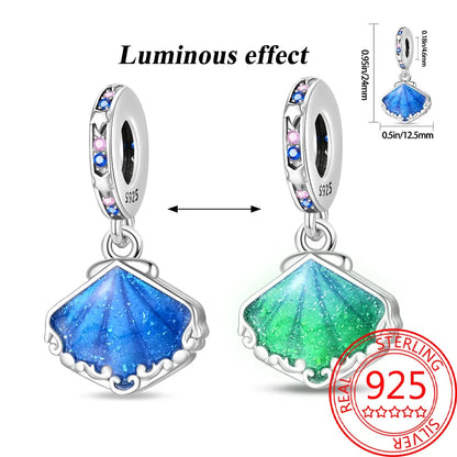 Sommer-Charm-Anhänger aus 925er-Sterlingsilber, Sea World Kingdom, Perlen für Charms, Original-Armband für Damen, Schmuckherstellung