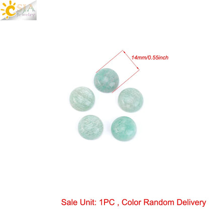 1pc Naturstein Perlen Amazonit Cabochon Oval Flache Lose Perlen für DIY Schmuck Machen Halskette Ring Anhänger Zufällige Farbe h755