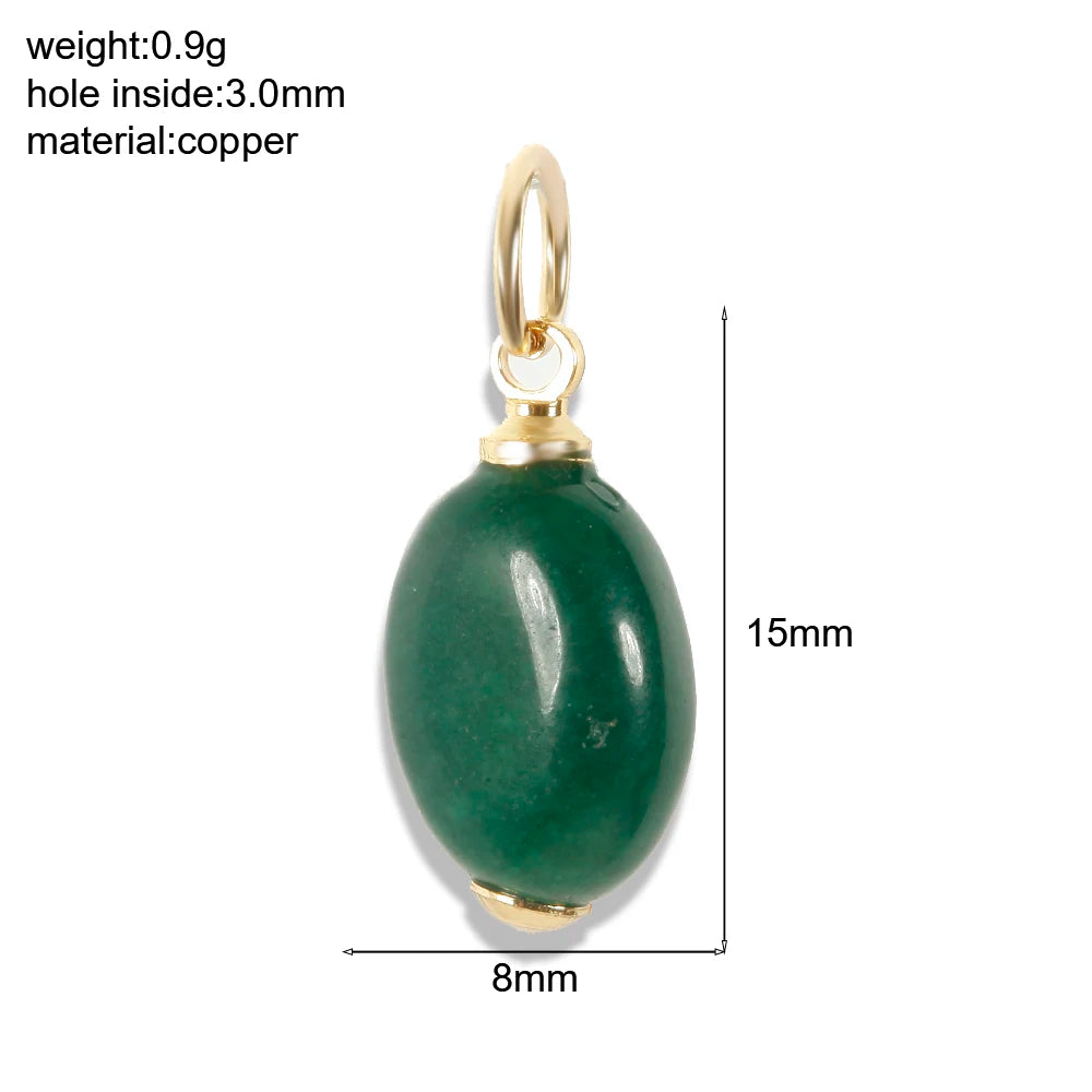 Bohemian Naturstein Perle Charms Für Schmuck Machen Liefert Blau Grün Stein Zirkon Dijes Diy Ohrringe Armband Halskette