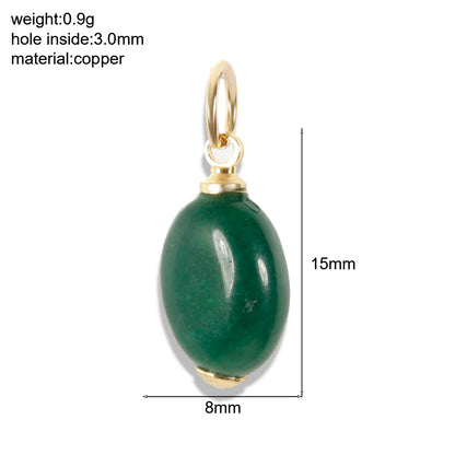 Bohemian Naturstein Perle Charms Für Schmuck Machen Liefert Blau Grün Stein Zirkon Dijes Diy Ohrringe Armband Halskette