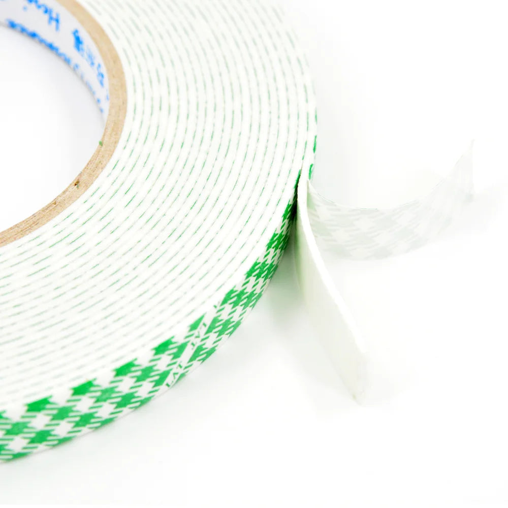 HERNIDEX Doppelseitiges Schaumstoffband 12 mm x 7,2 m, robuster Kleber zur Montage von Haken, Singen, Bildern, entsprechen einer Vielzahl von Oberflächen