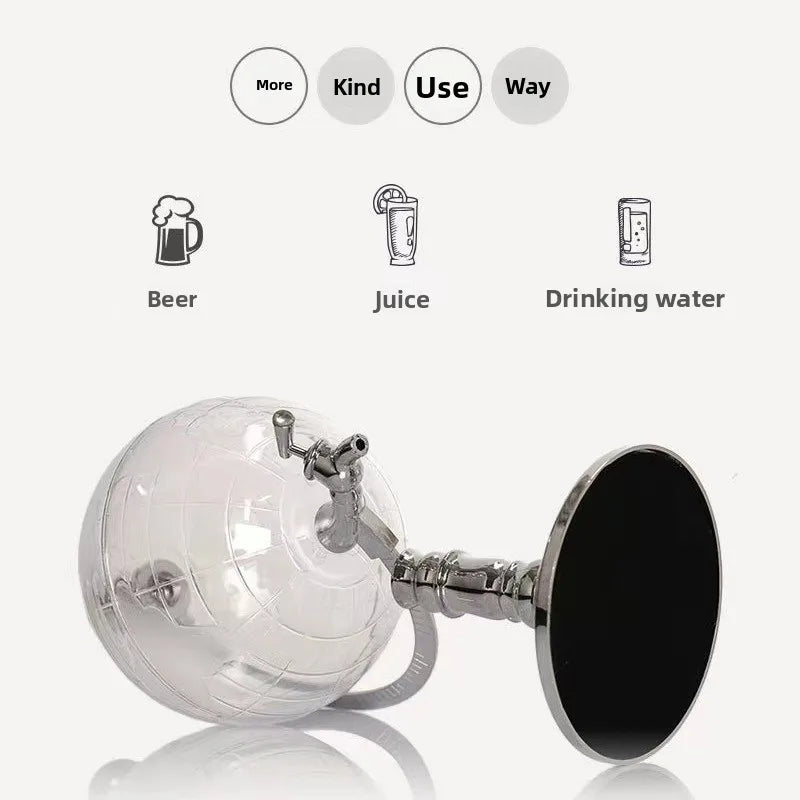 Großvolumiger Weinkanonen-Globus-Weinspender, Barzubehör, Zapfbiermaschine, Wasserspender, Bierturm, Großbecher, Fassverpackung