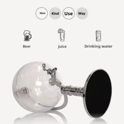 Großvolumiger Weinkanonen-Globus-Weinspender, Barzubehör, Zapfbiermaschine, Wasserspender, Bierturm, Großbecher, Fassverpackung