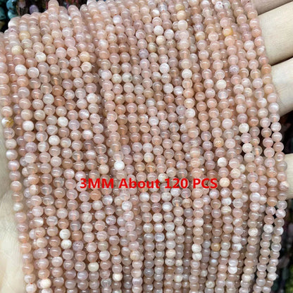 Natürliche Sonnenstein Edelsteine Unregelmäßige Facettierte Rondelle Runde Lose Spacer Perlen Für Schmuck Machen DIY Armband Halskette Zubehör