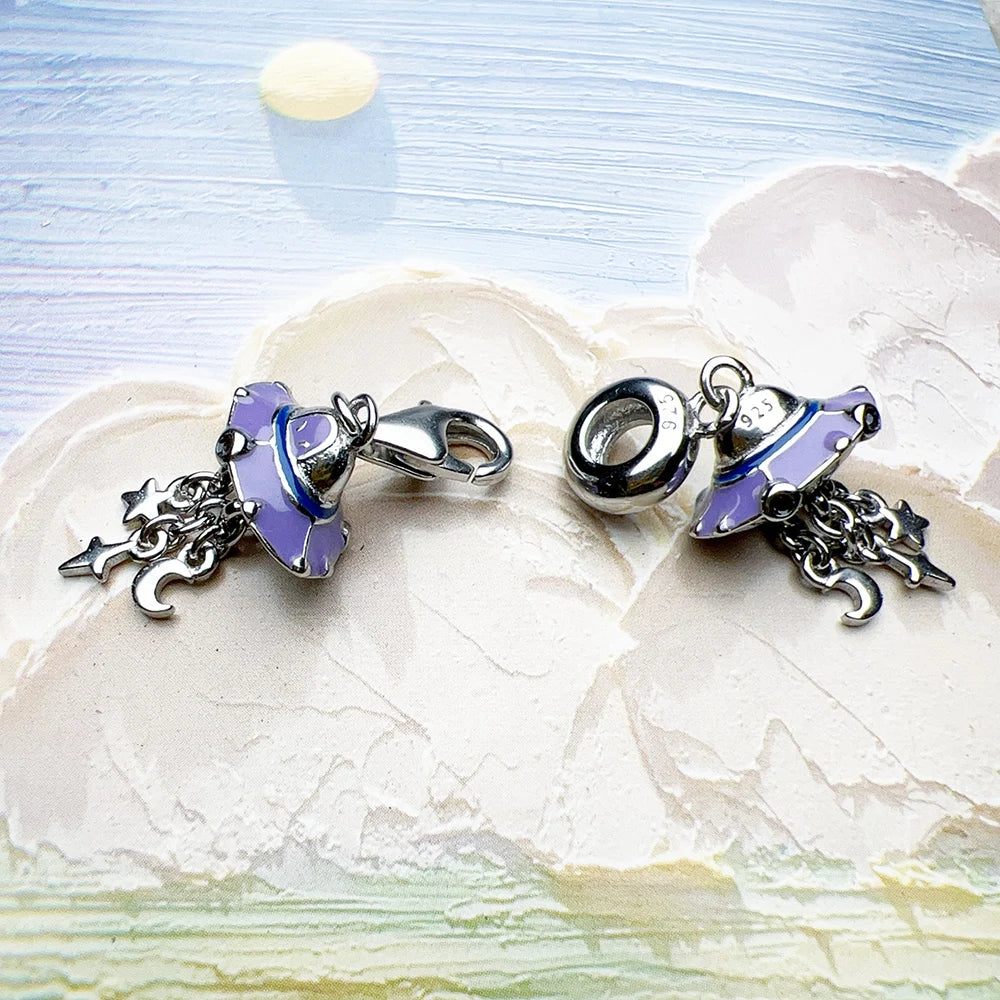 Mode heißen UFO Anhänger baumeln Charme für Frauen Männer neue Sterling Silber niedlichen Geschenk